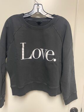J. Crew Black Crewneck “Love.” Sweatshirt